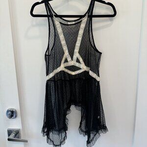 Free People babydoll lace top